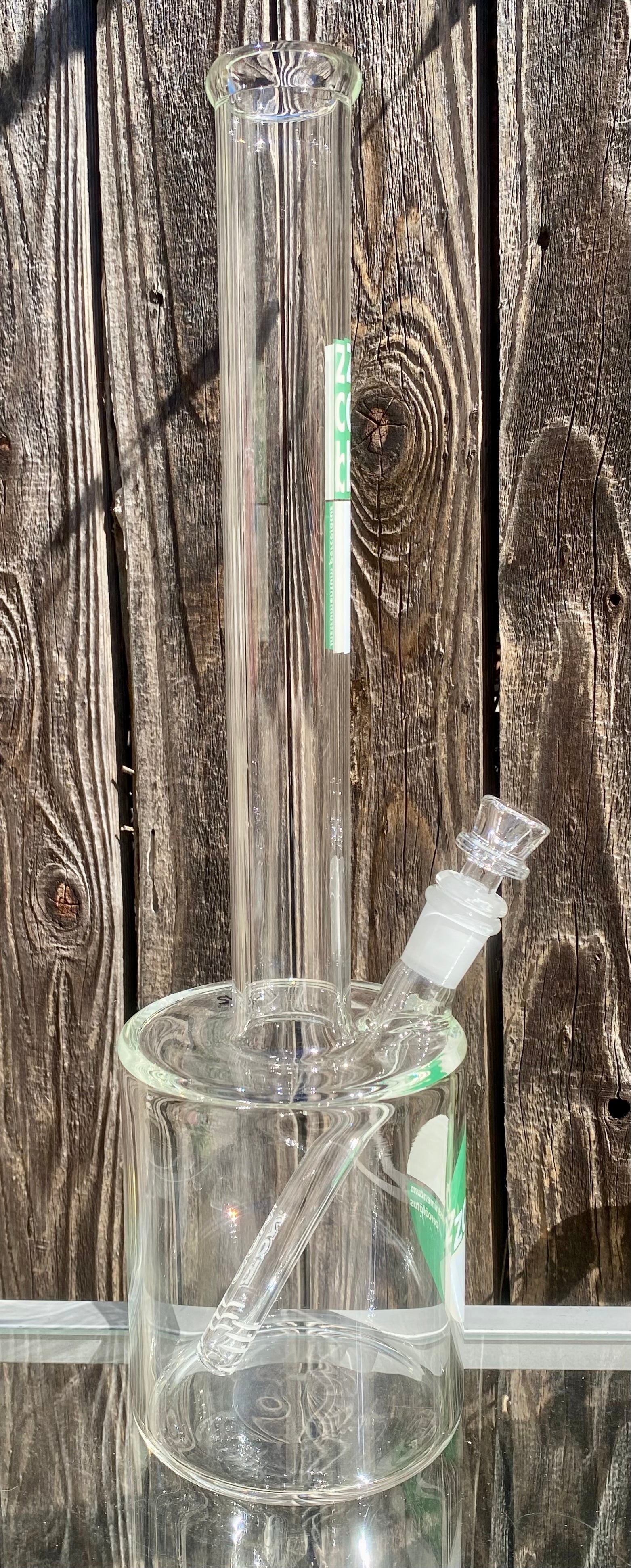 Zob 16.5 Inch Straight Tube with 110mm Base and 38mm Mouthpiece 45 Degree Green & White Label
