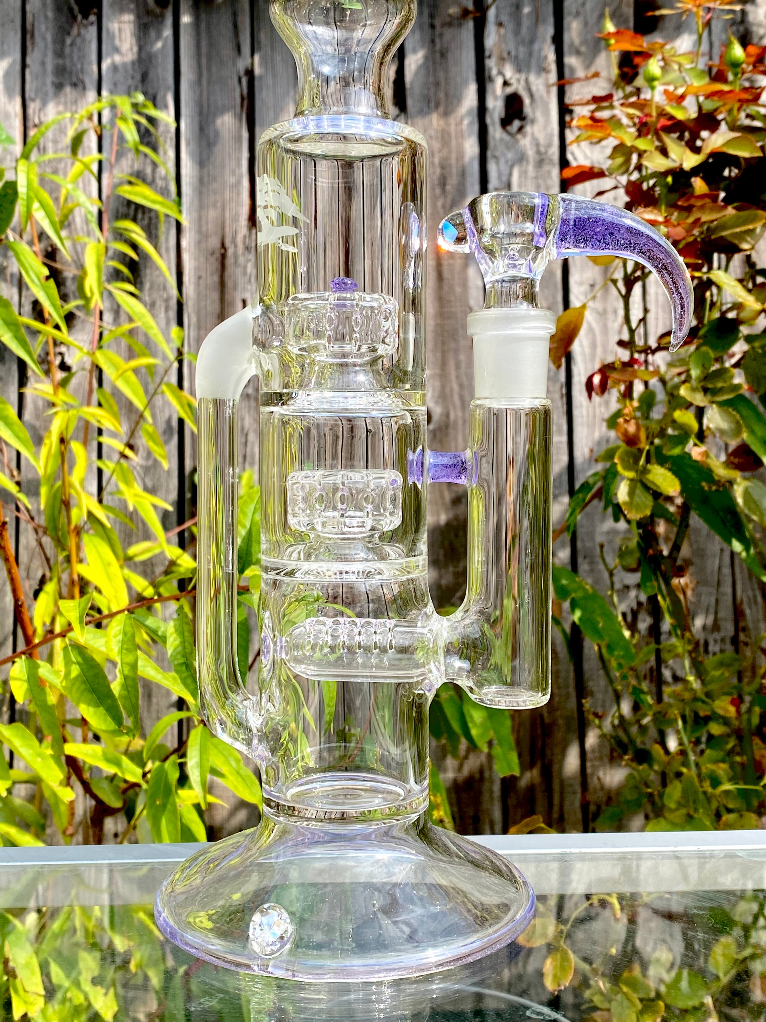 5_3lements Glass Grid to Double Recycler Purple Rain