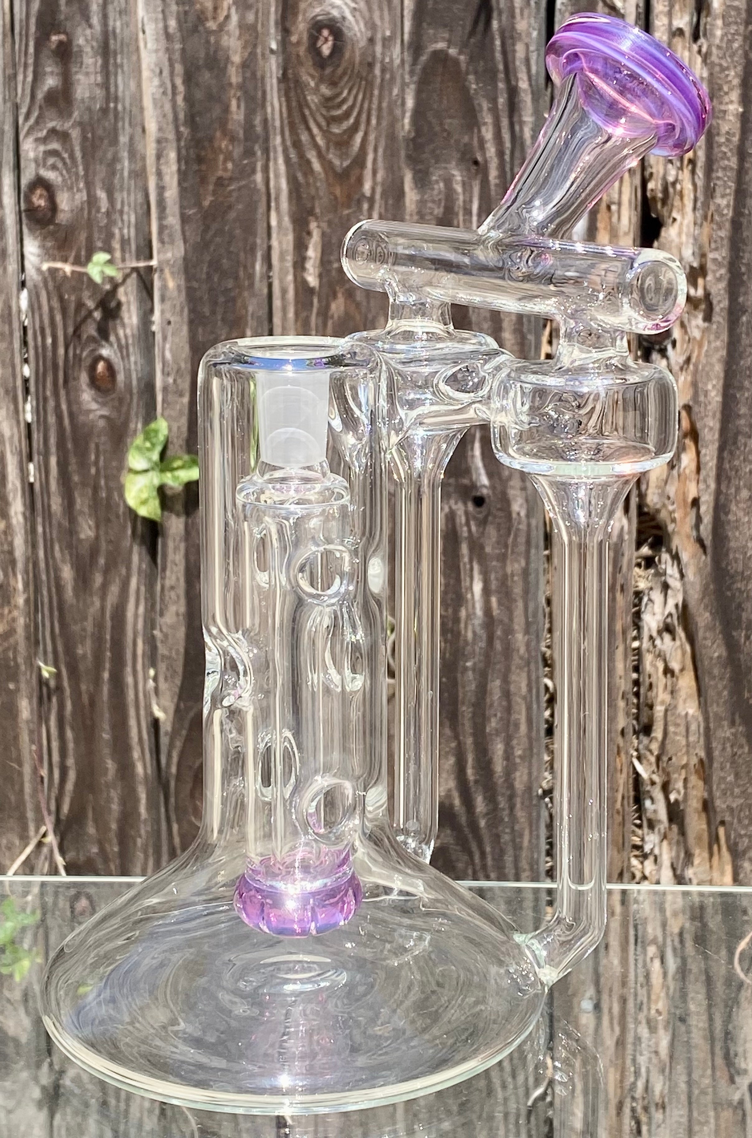 “Pre-Loved” Gobs Glass Royal Jelly Extra Tall 10” Swiss Double Recycler