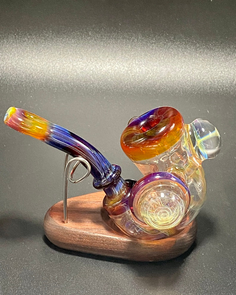 B $ Glass Amber Purple Sherlock - Fully Worked - TheSmokeyMcPotz Collection 
