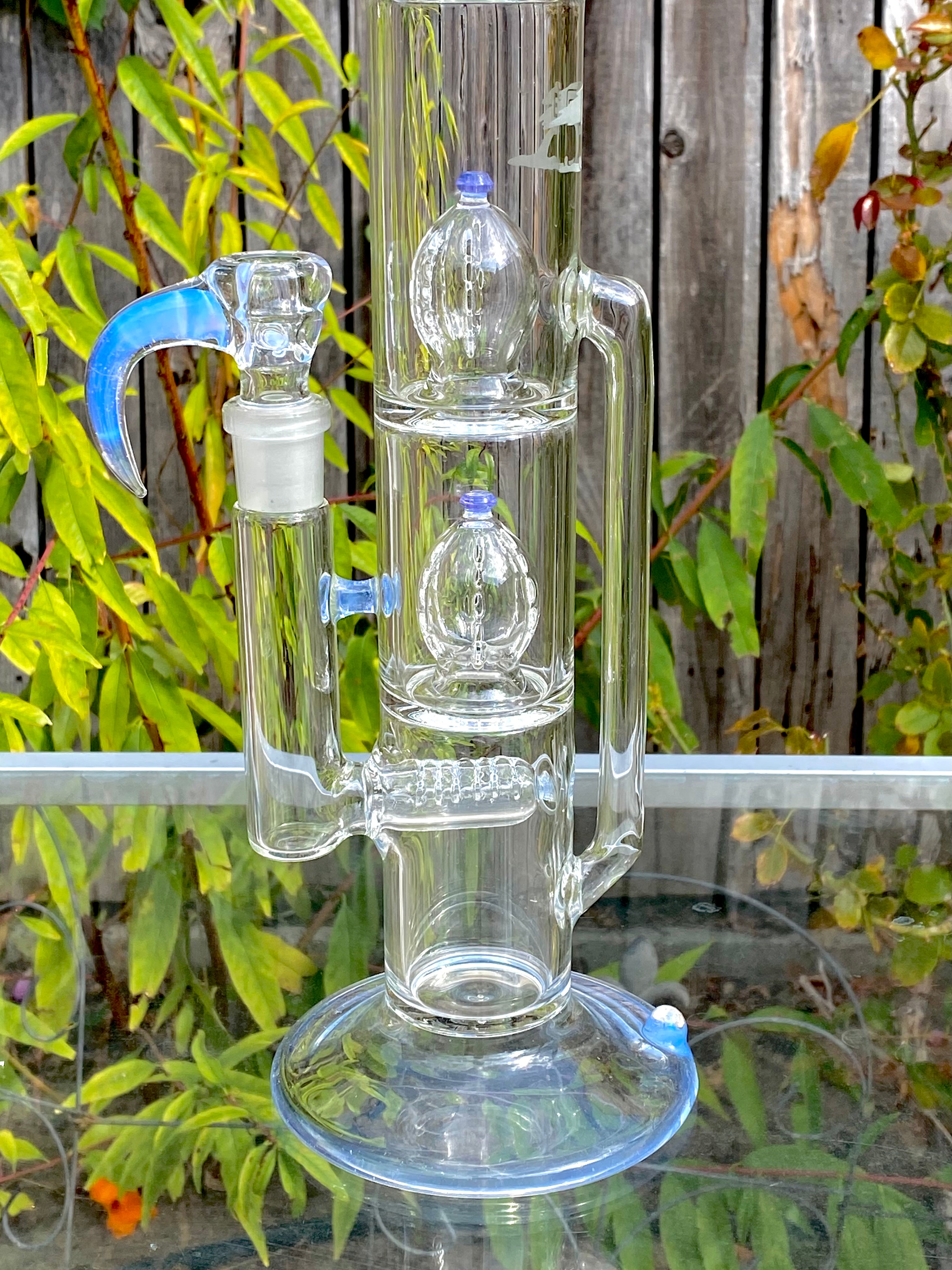 5_3lements Glass Grid to Double Imperial Recycler Purple Lilac