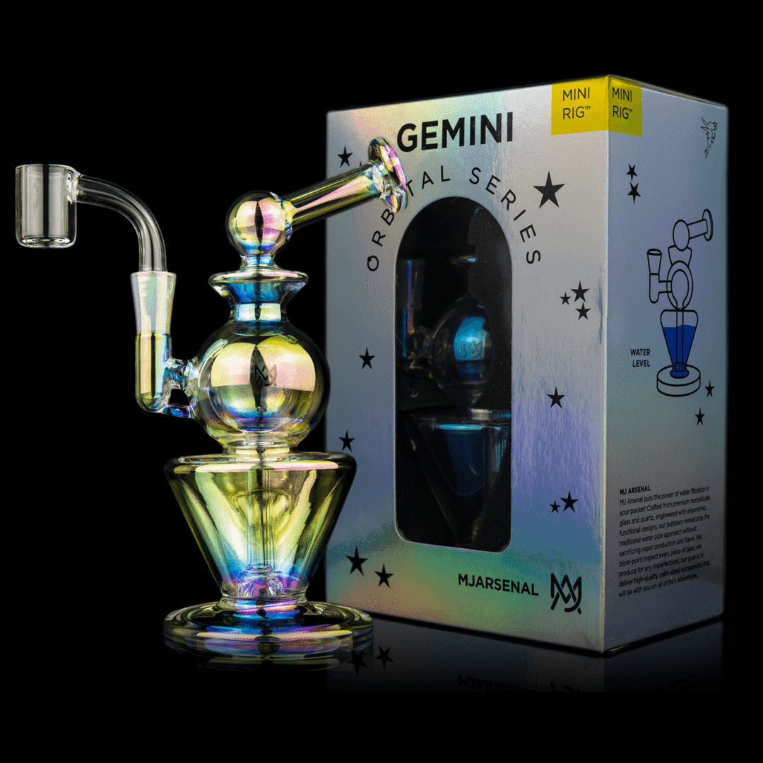 MJ Arsenal Gemini Mini Dab Rig (Orbital Series) LE (Iriedescent) - TheSmokeyMcPotz Collection 