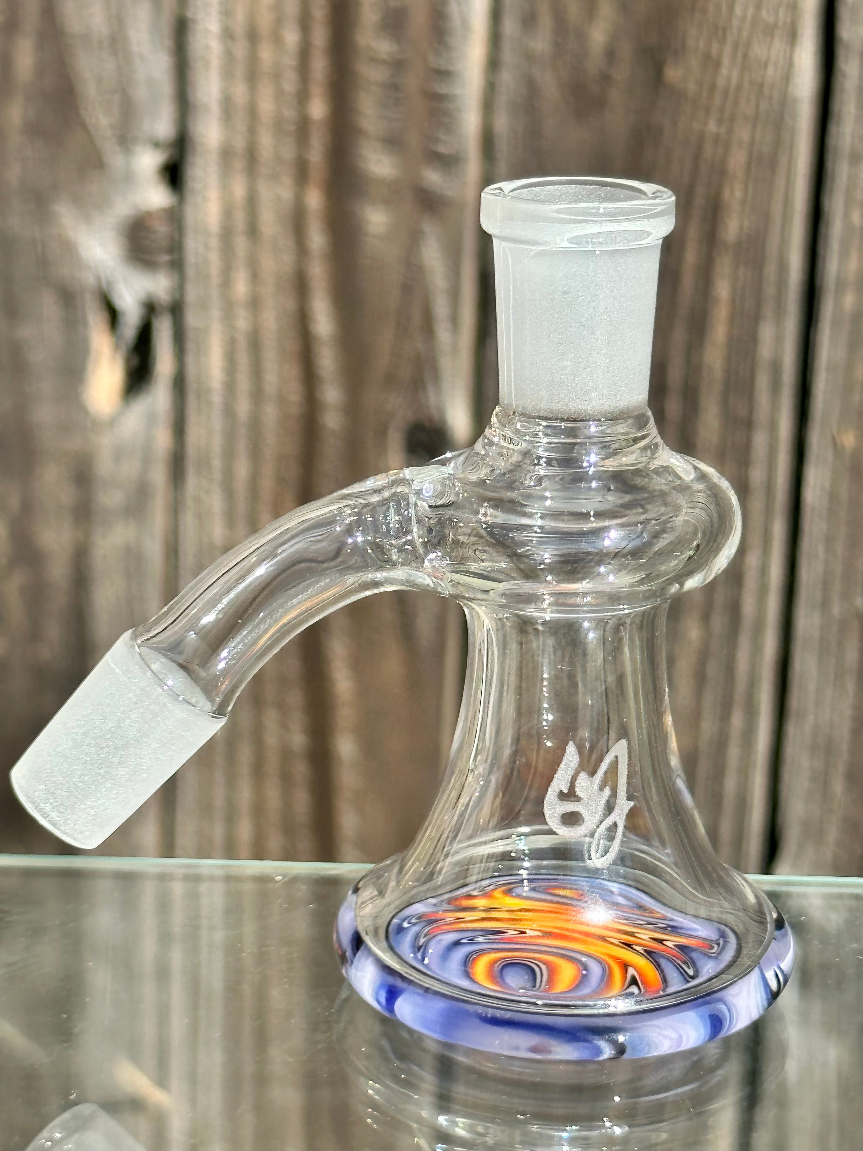 OJ Flame Pink Purple Fire Fade 14mm 45 Degree Ashcatcher