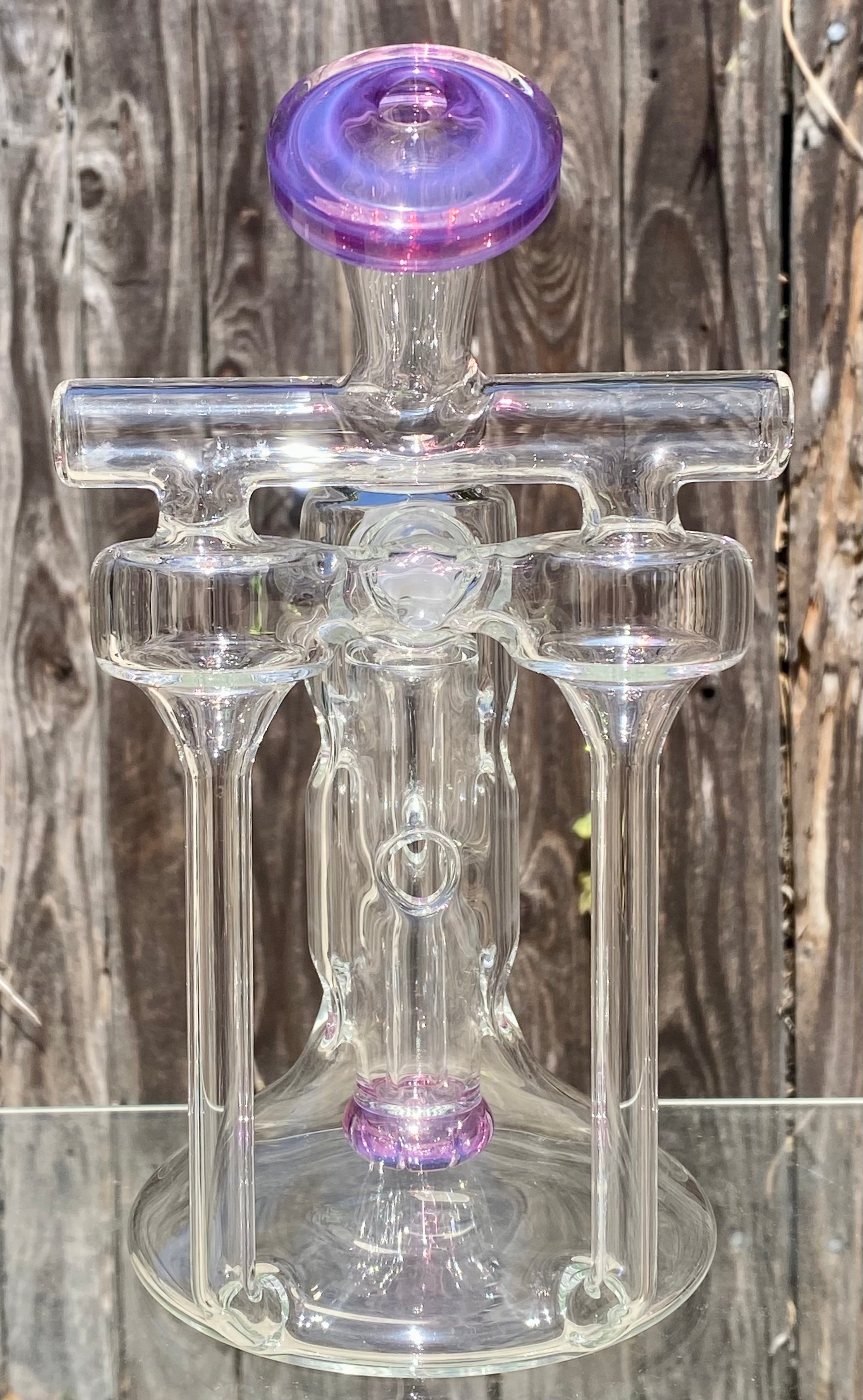 “Pre-Loved” Gobs Glass Royal Jelly Extra Tall 10” Swiss Double Recycler
