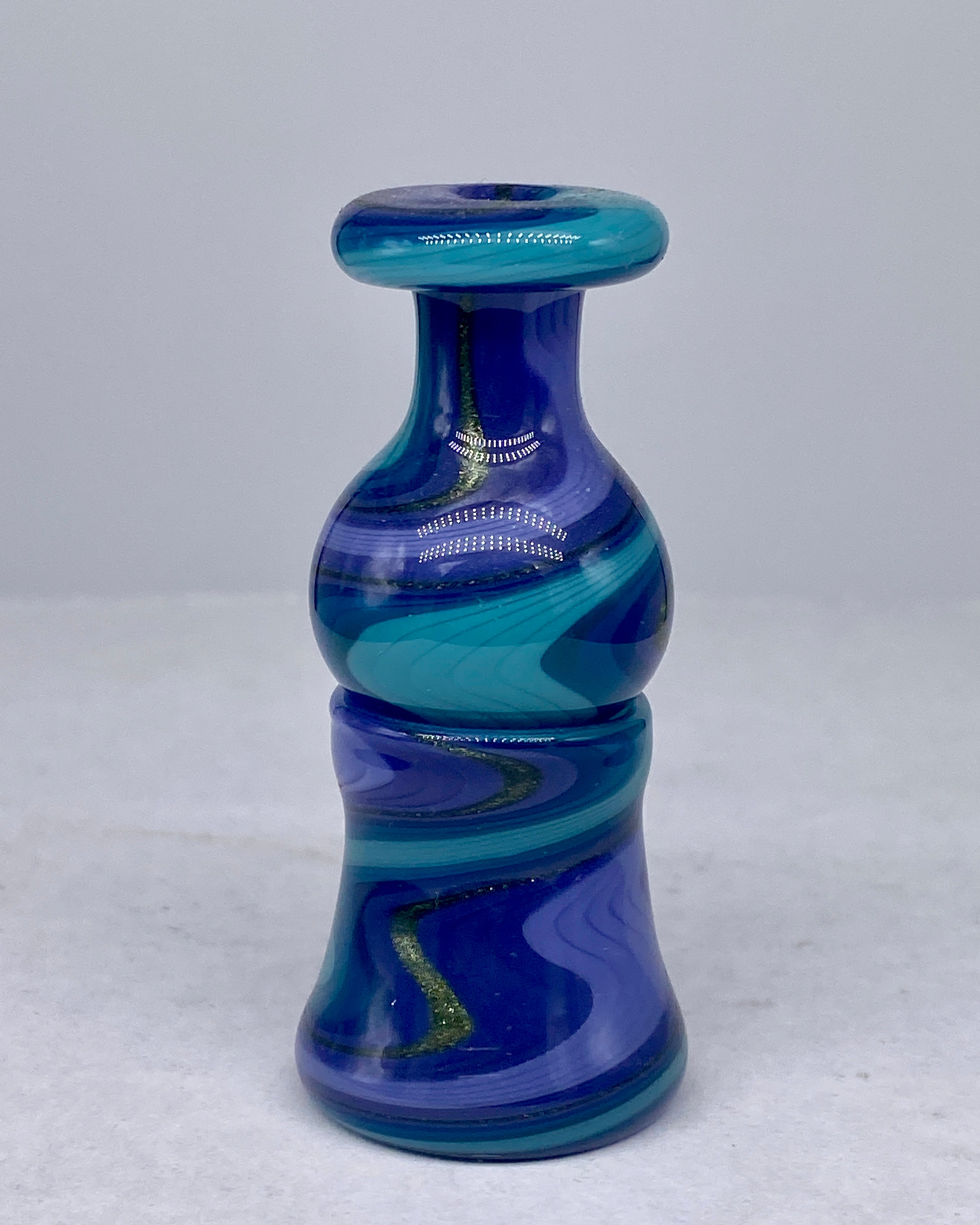 DZ Glass Wigwag Bubble Cap & Stand #3 - TheSmokeyMcPotz Collection 