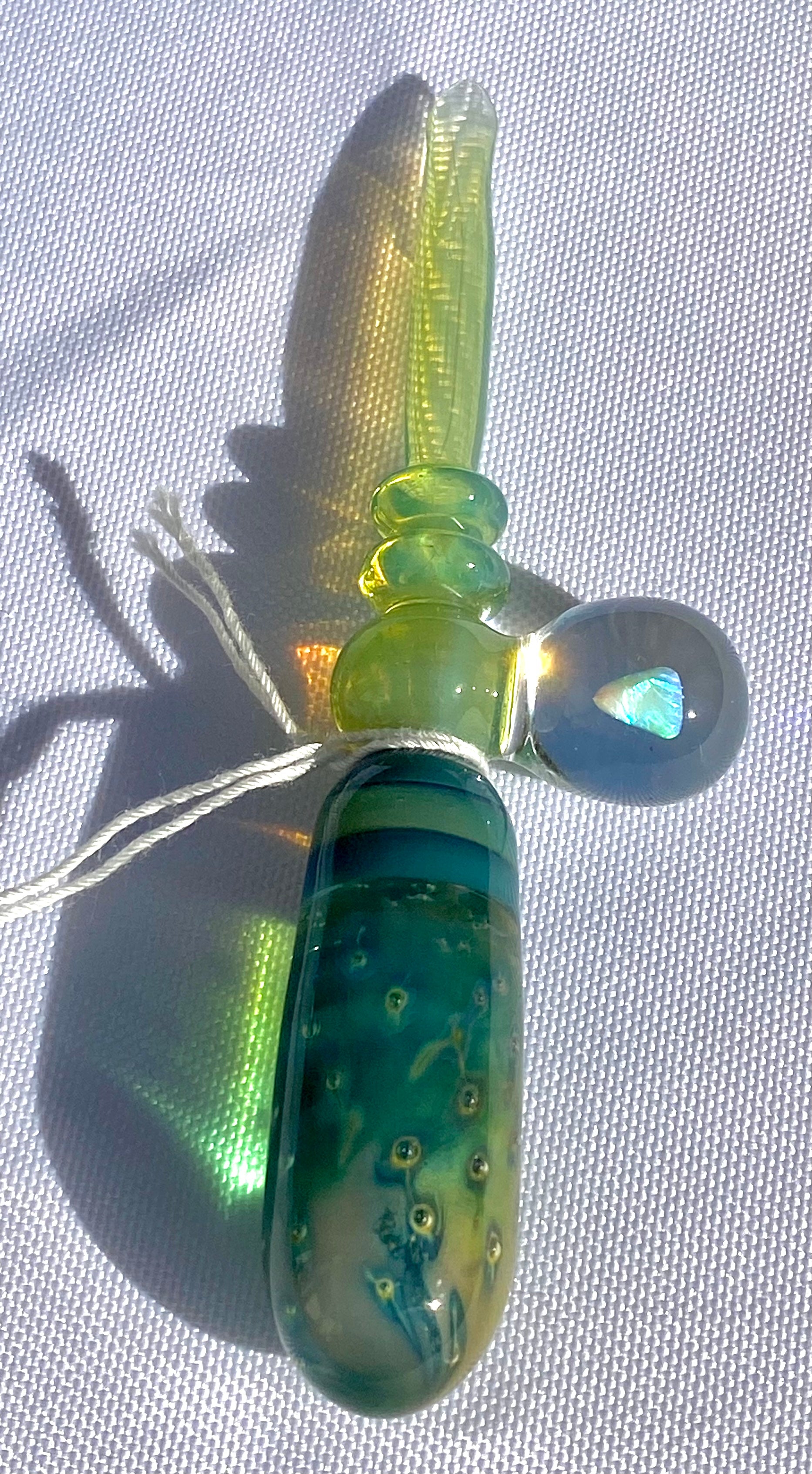 Fearn Gully Dab Tool Meta Heavy Legal Green Bubbletrap w- Mint Opal