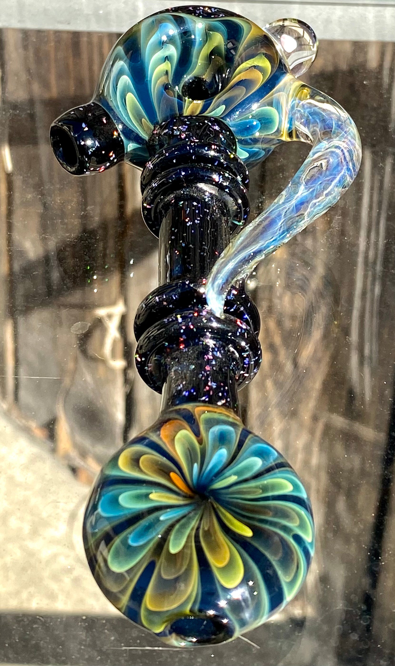 Jakers Glass Fully Worked Dicro & Fumed Spoon