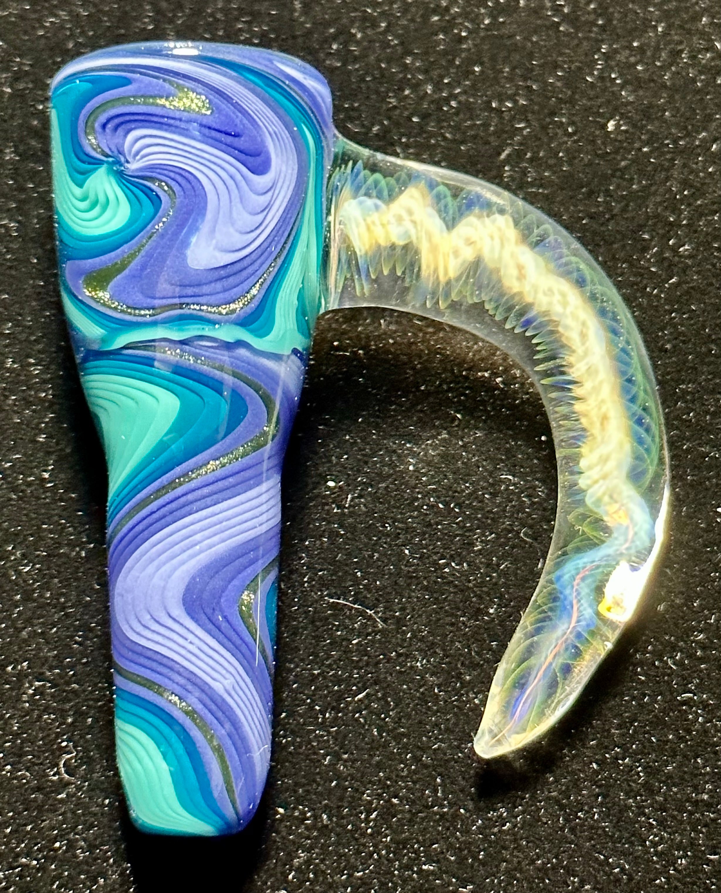 DZ Glass 14mm Fully Worked Wigwag Fumed Handle