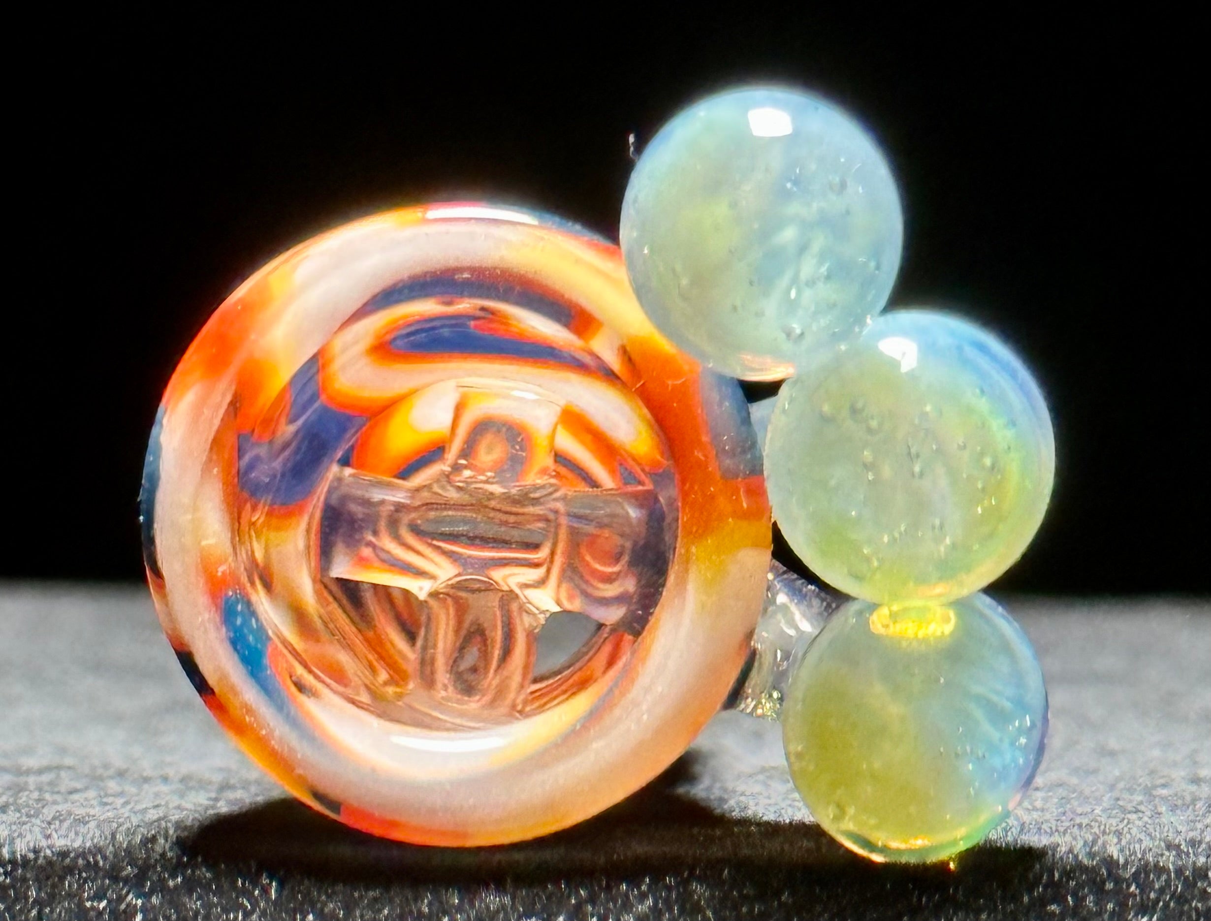 DZ Glass 18mm Fully Worked Wigwag with Mushrooms #2