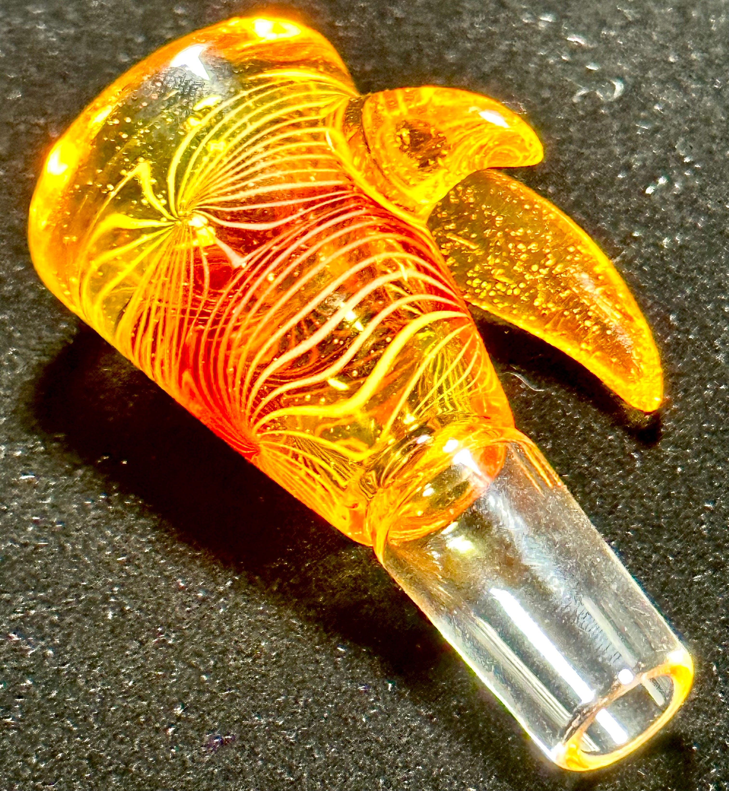 Crux Glass Single Hole 14mm Yellow, Red, Orange