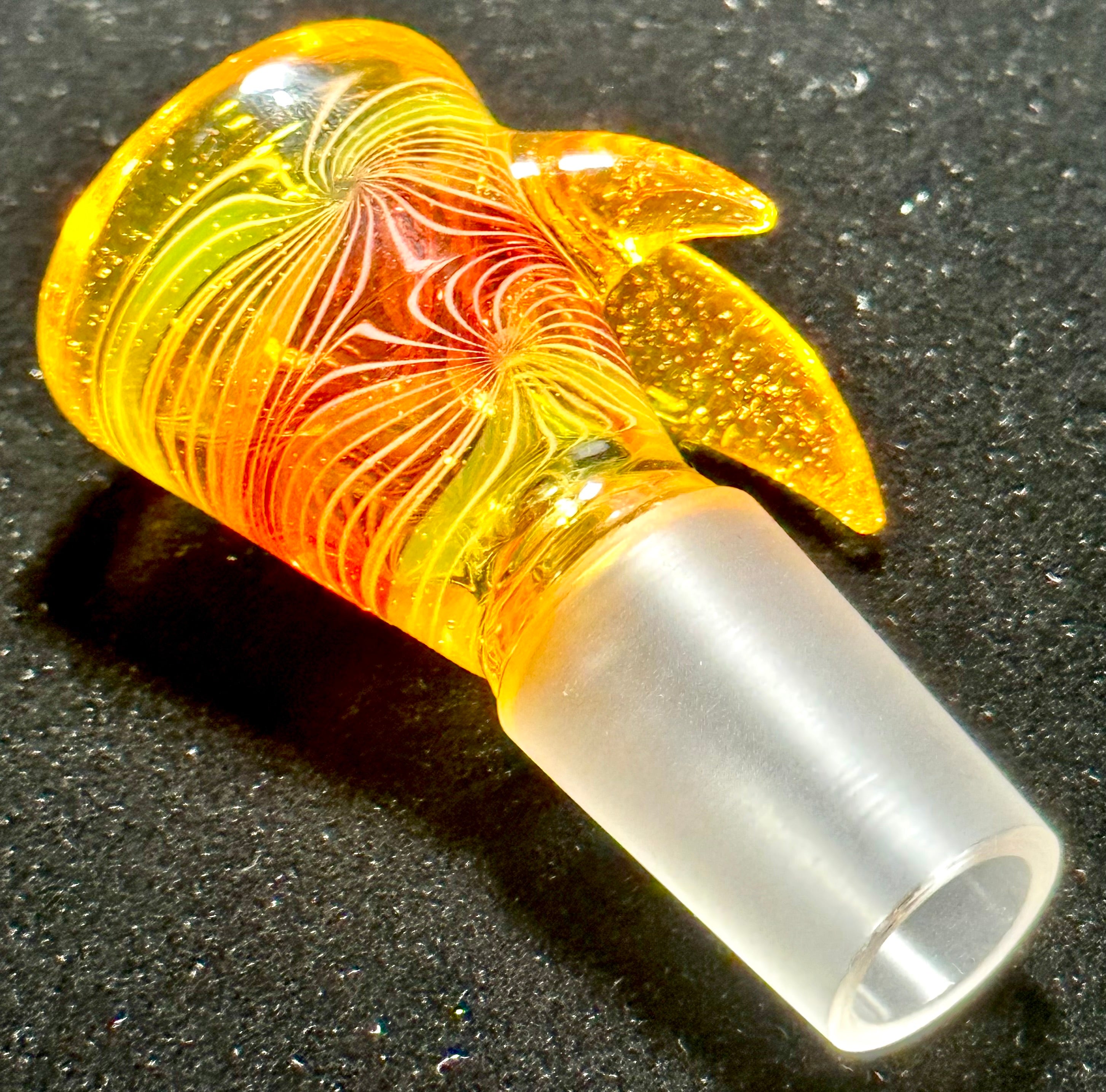 Crux Glass Single Hole 18mm Yellow, Red, Orange