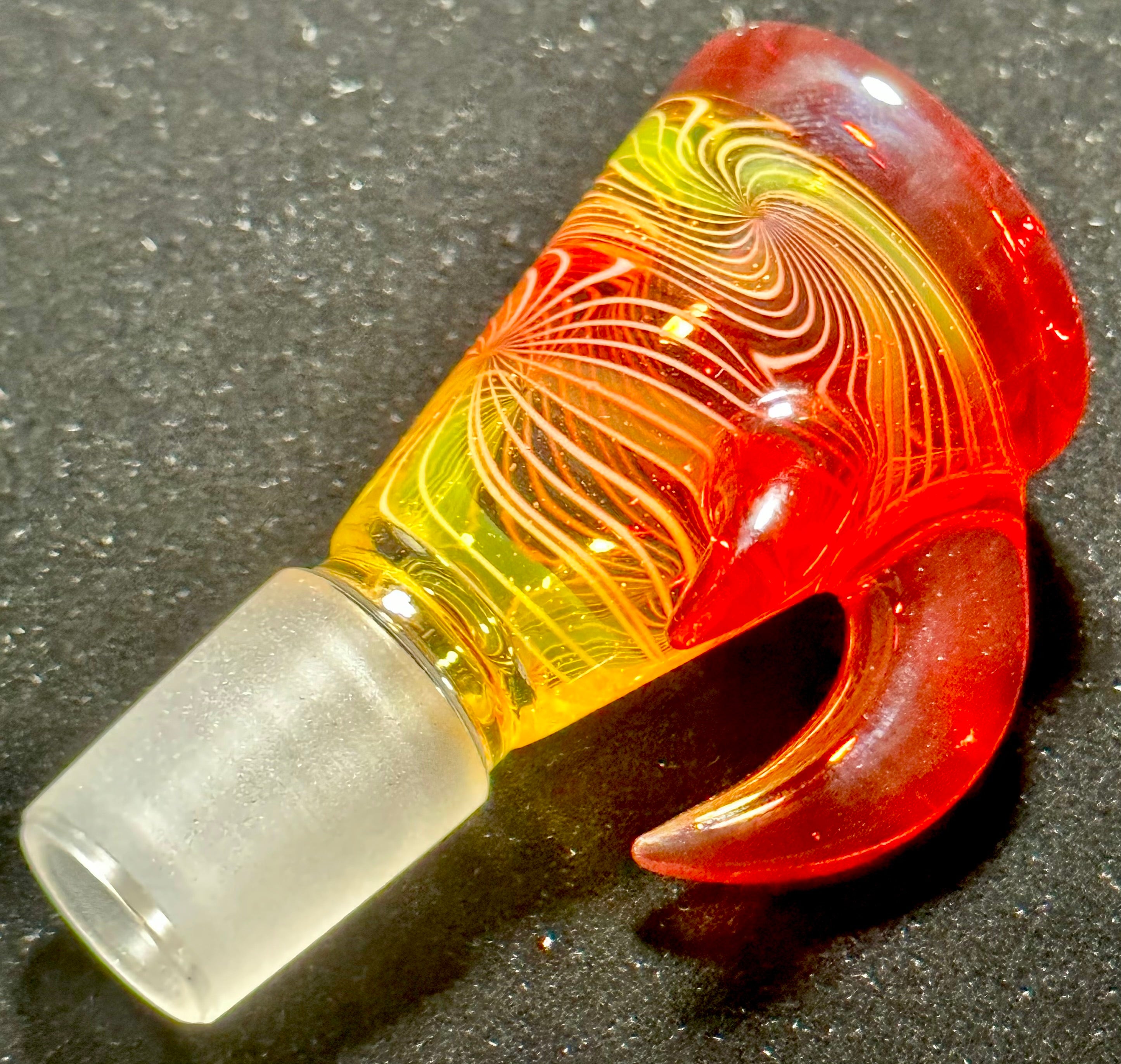 Crux Glass Single Hole 18mm Red, Yellow, Orange