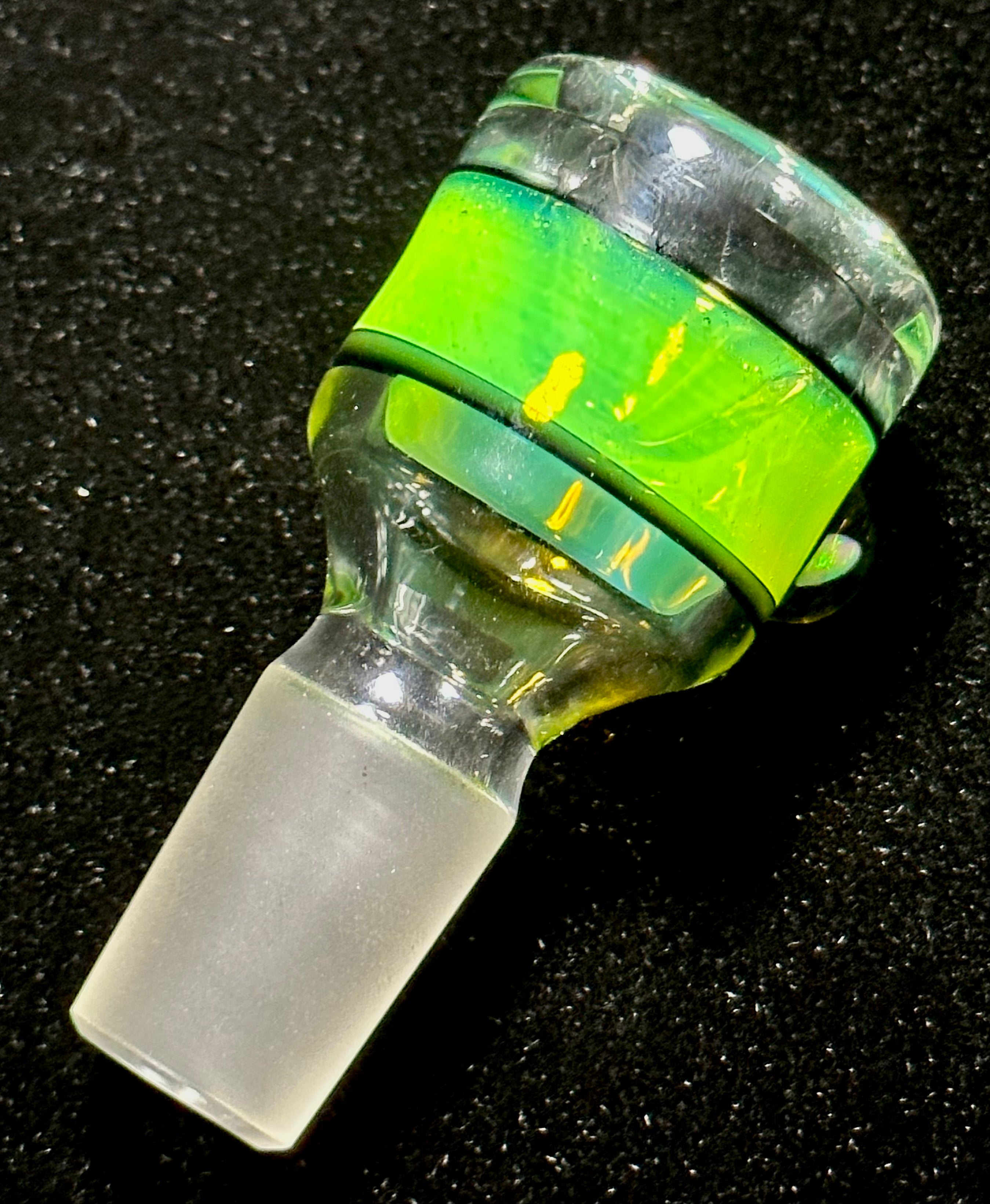 OJ Flame Green Slime Single Hole Slide 18mm