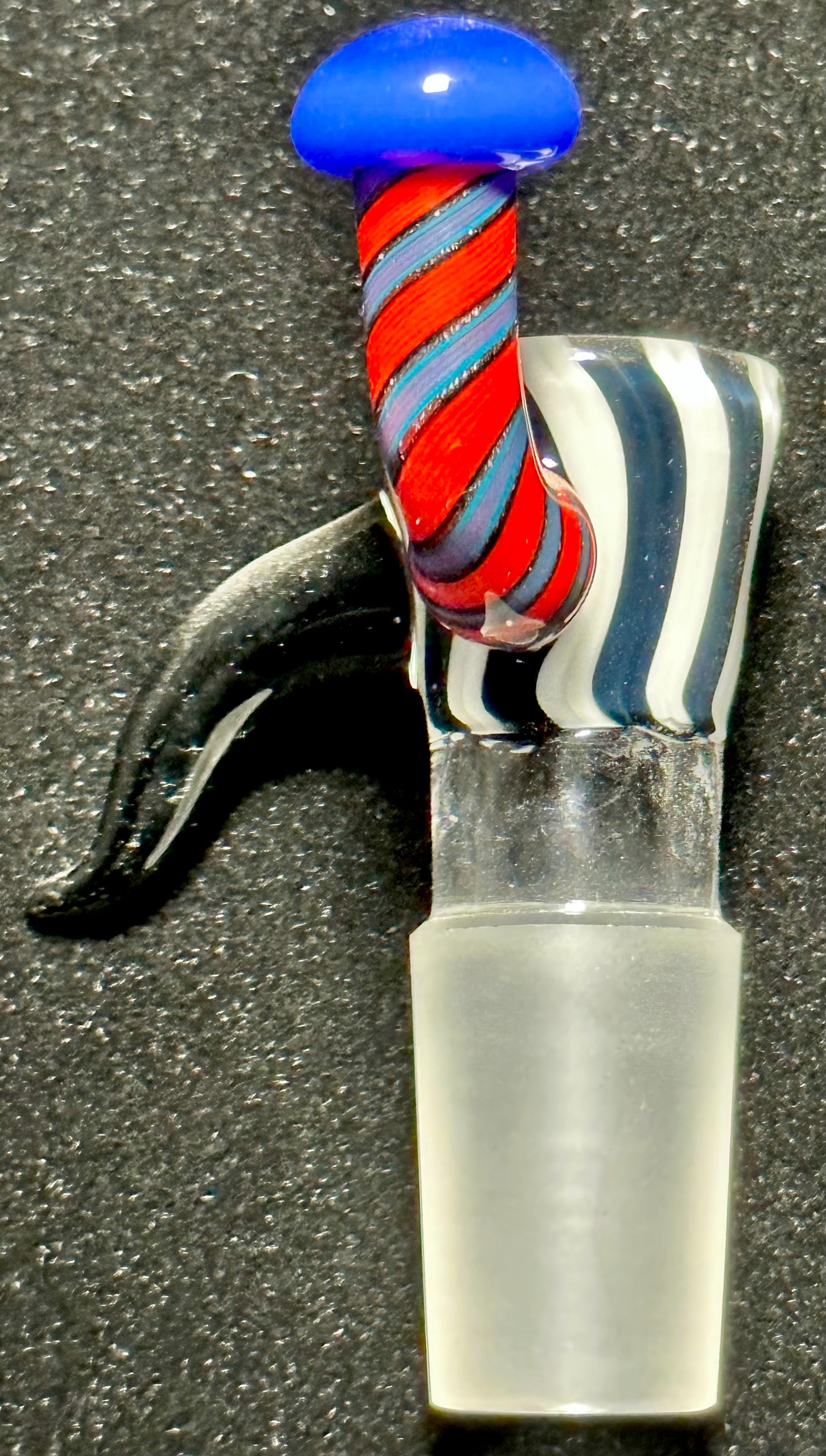 Dippy Glass 18mm Zebra Shroom Slide