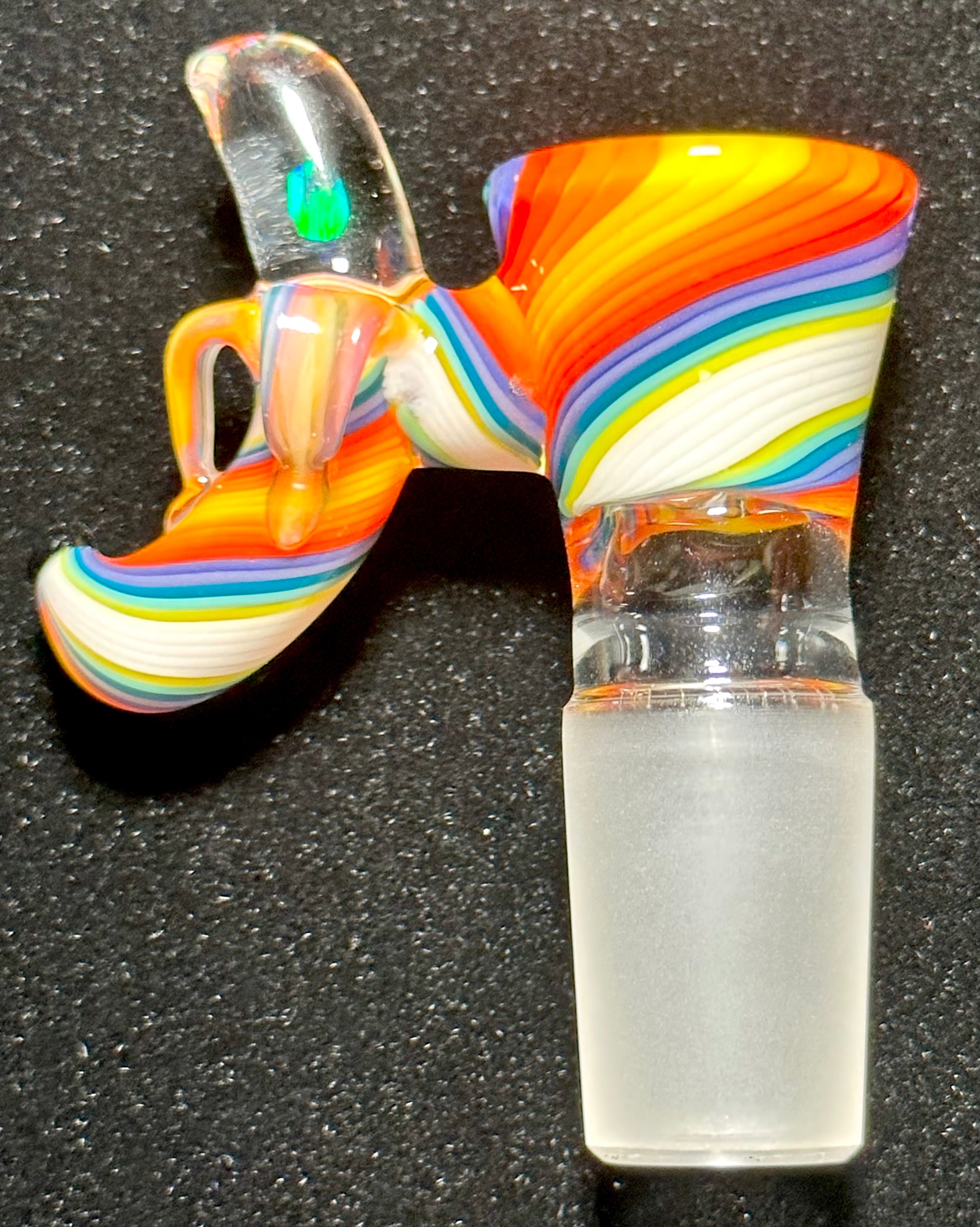 Dippy Glass 18mm Multi-Color Swirl Nana Slide